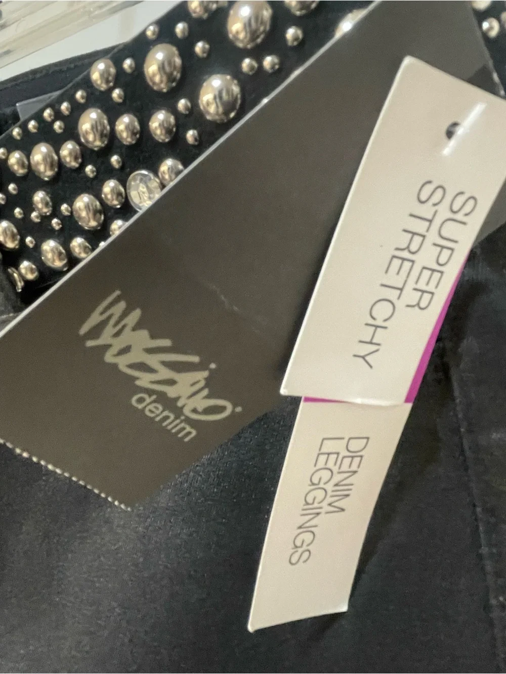 MOSSIMO Black Denim Legging Women's Size 6, NEW!